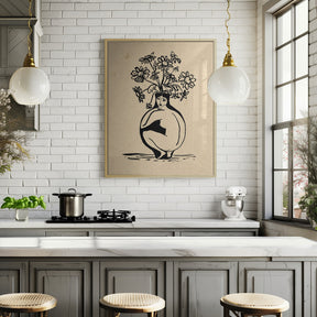 Woman in vase Poster