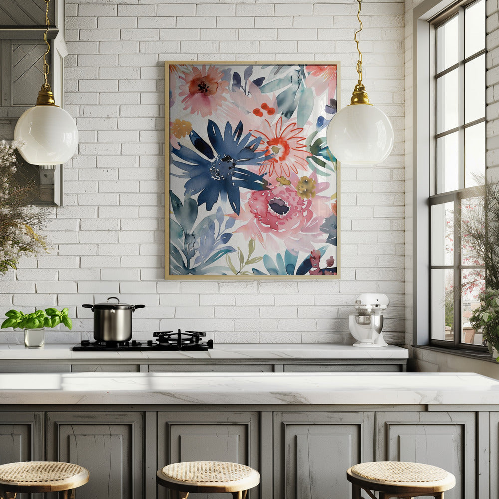 Watercolor Floral No. 1 Poster