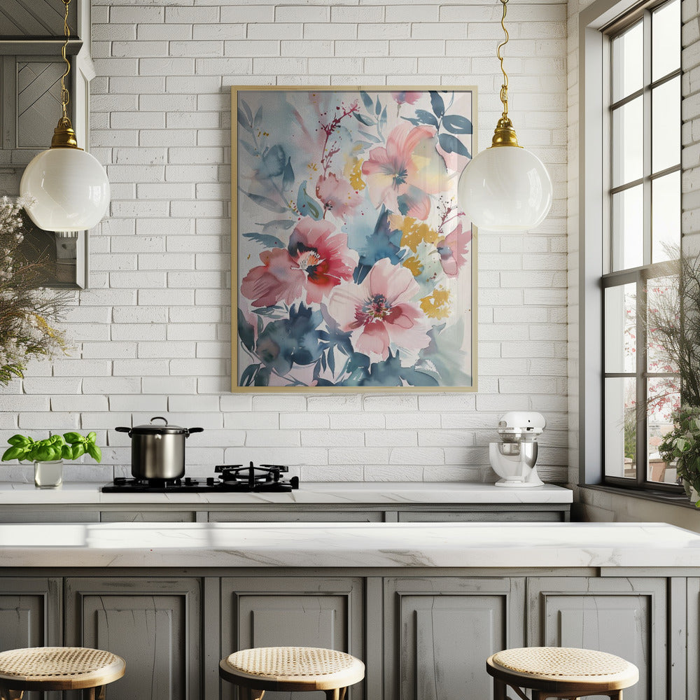 Watercolor Floral No. 4 Poster