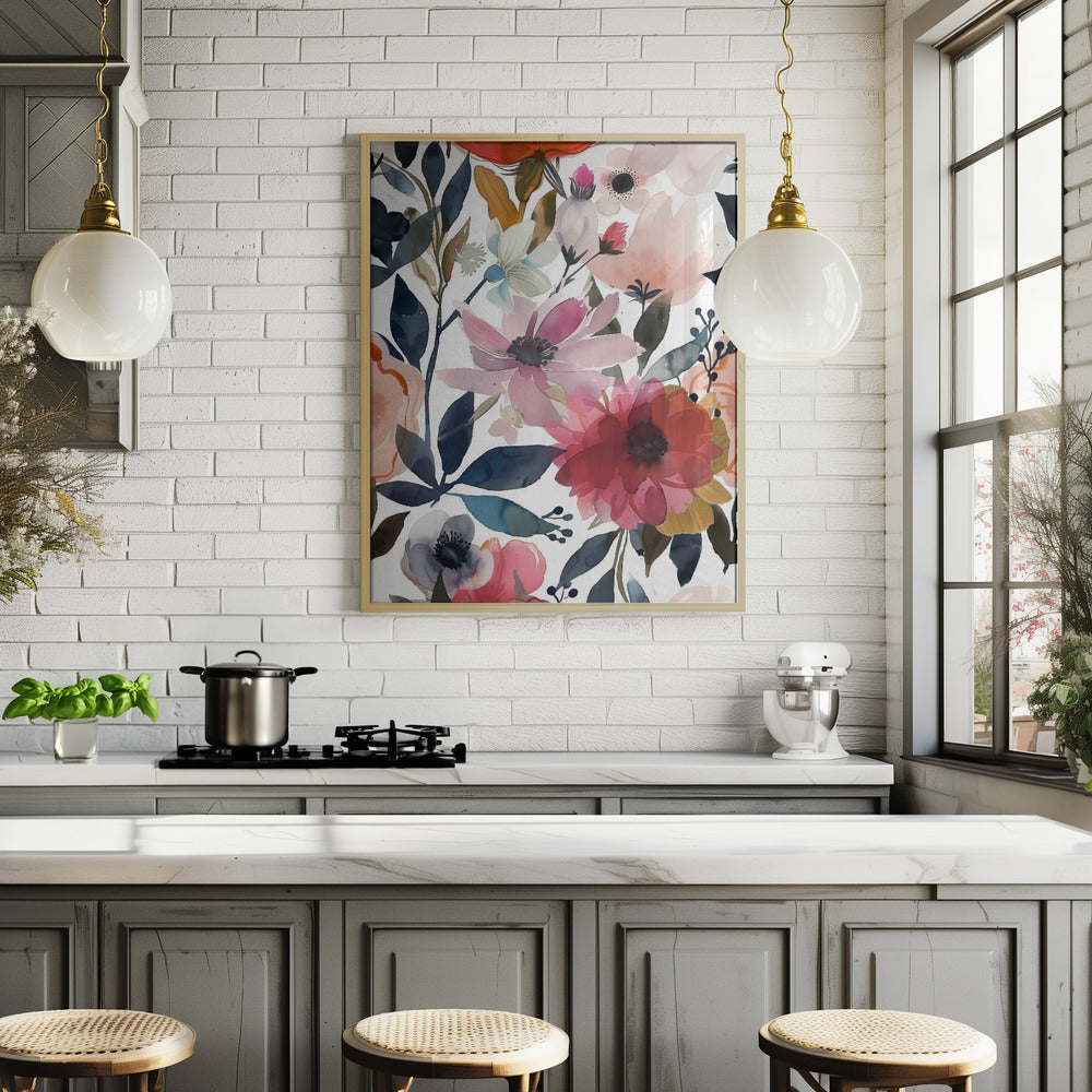 Watercolor Floral No. 5 Poster