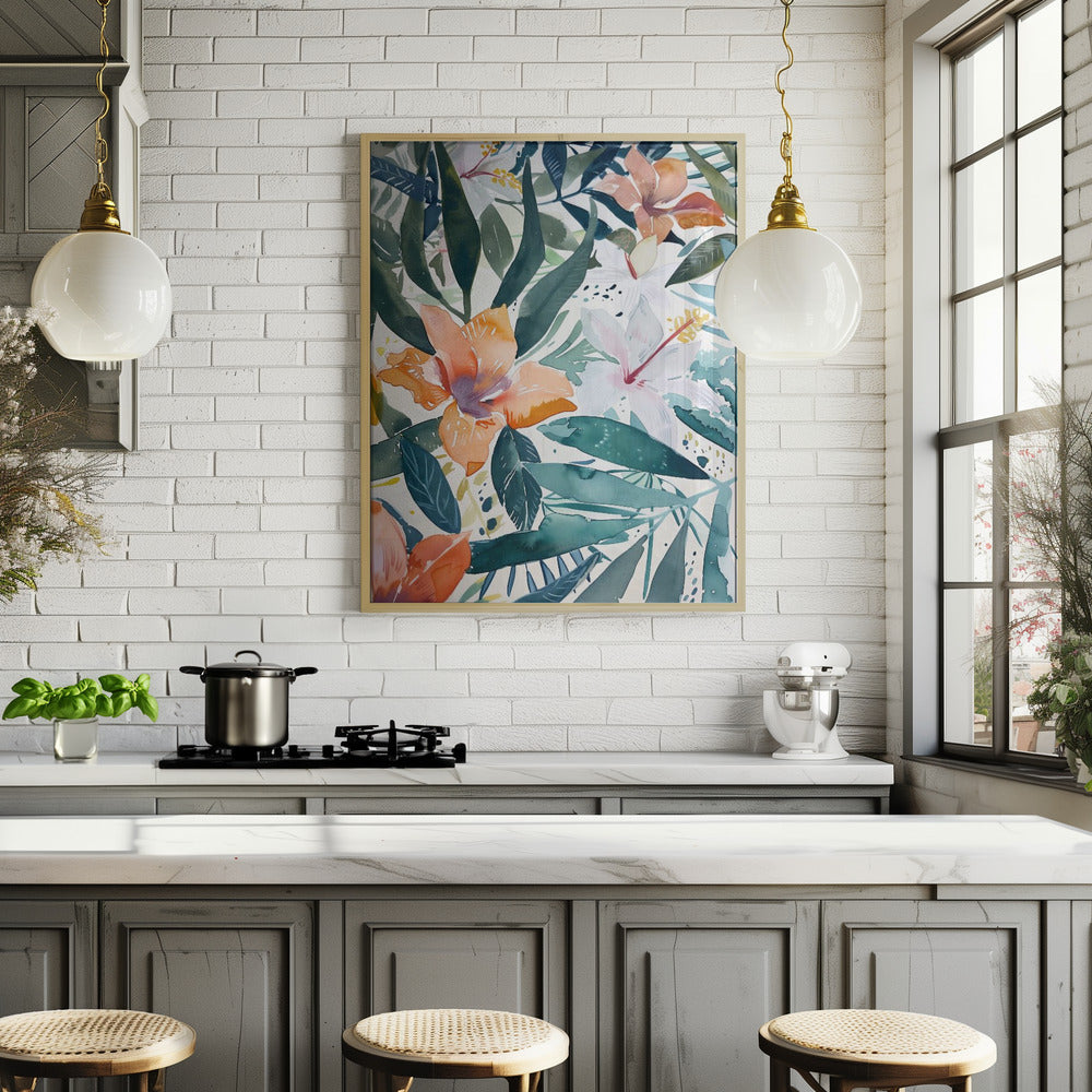 Watercolor Floral No. 9 Poster