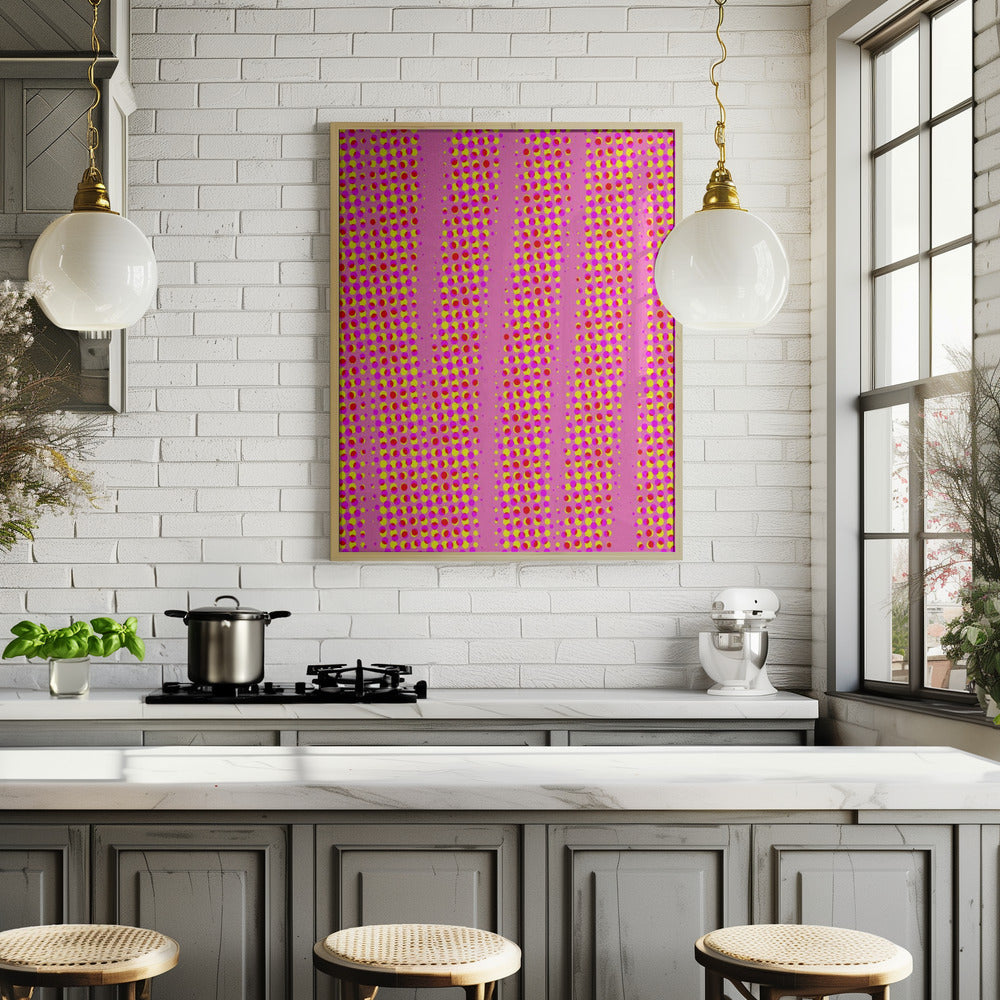 Pink Dots Pattern Poster