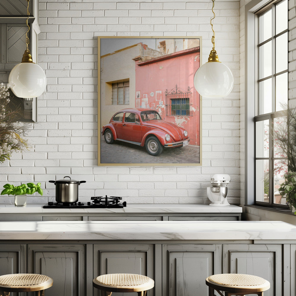 Volskwagen Beetle in Oaxaca Poster