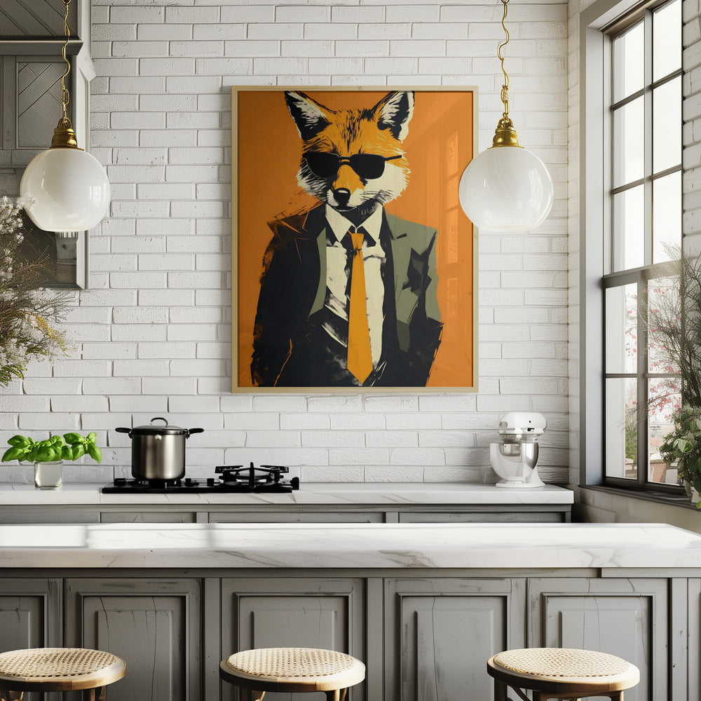 Fox In a Suit Poster