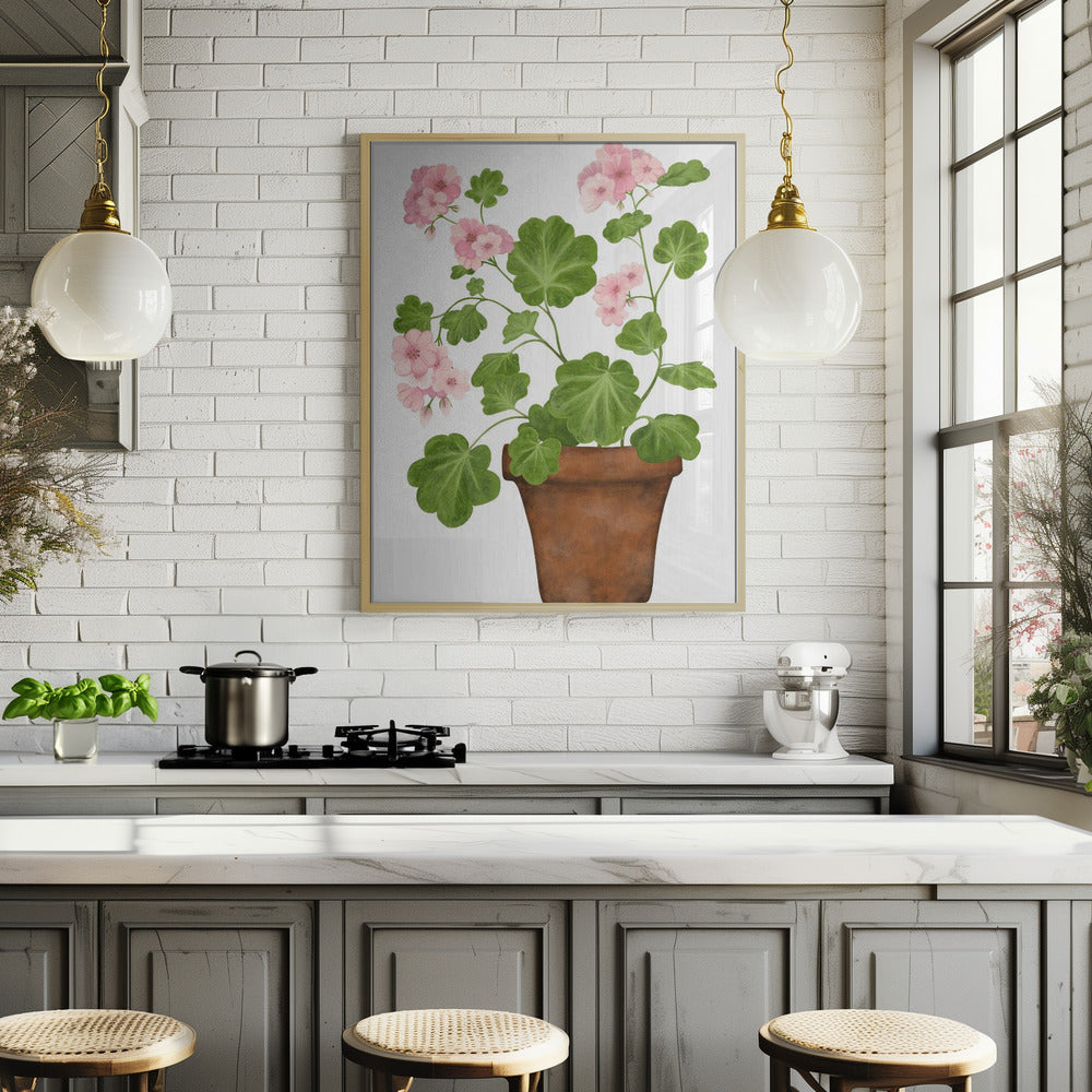 Pink Geranium Poster