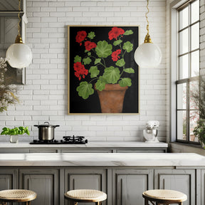 Red Geranium Poster