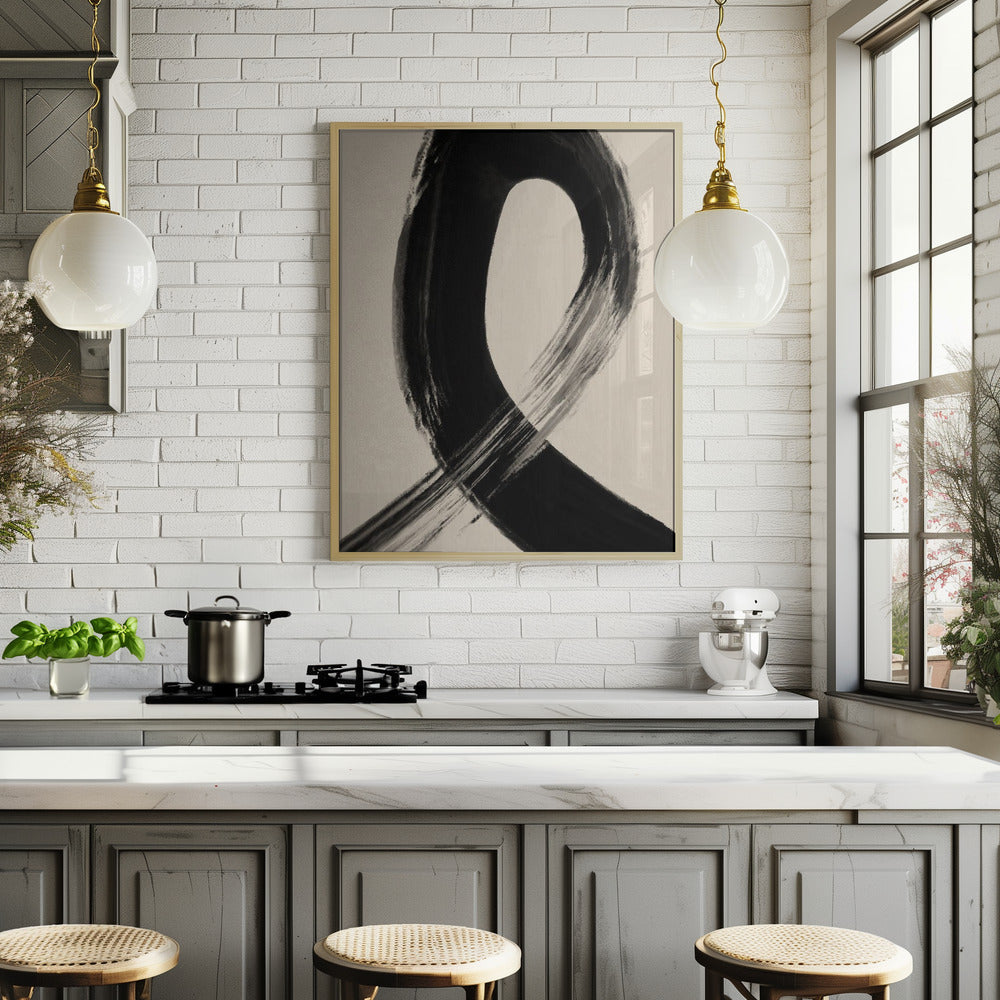 Black Strokes No 27 Poster