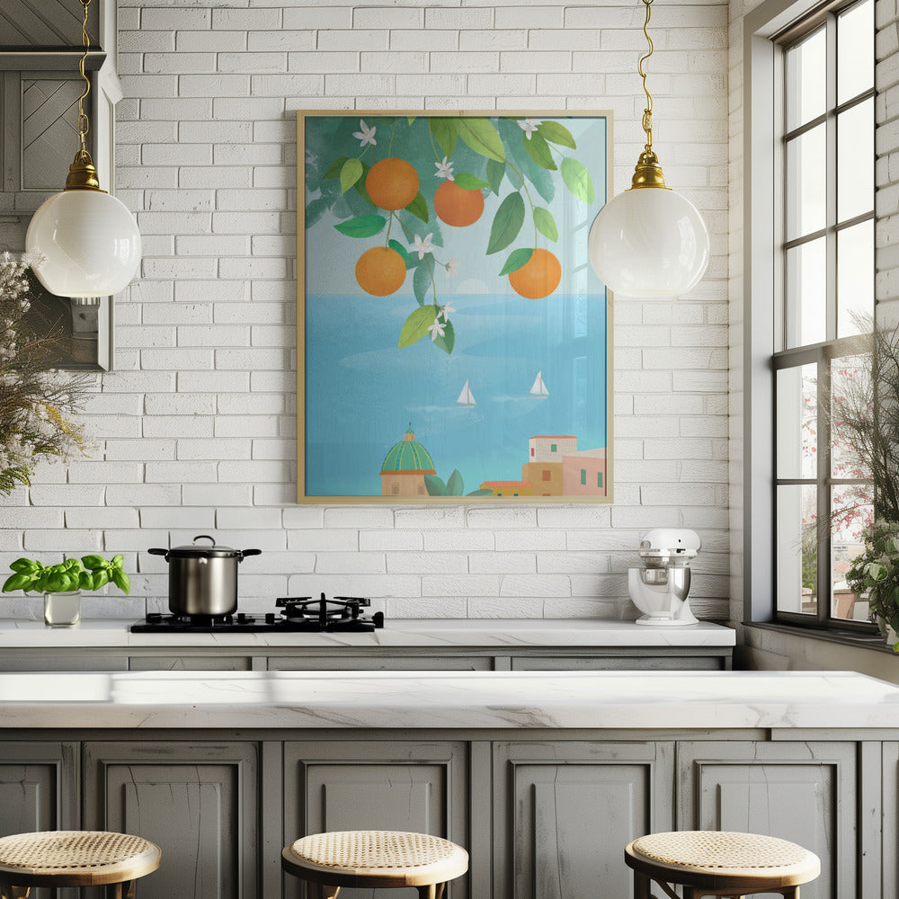 Amalfi Oranges Poster