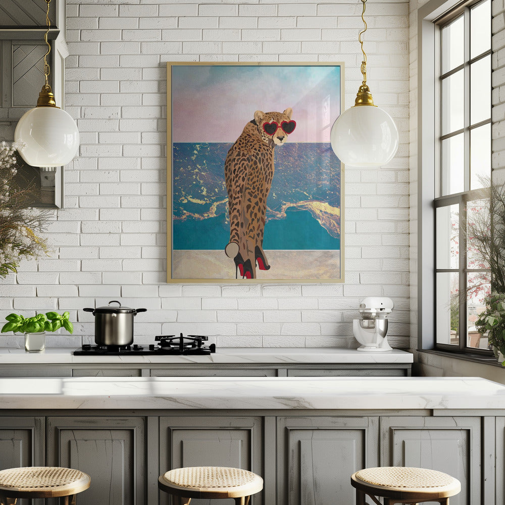 Cheetah on holiday Poster