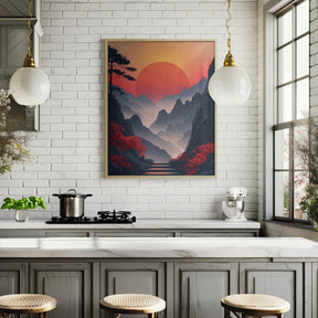 Sunset In the Mountains Poster