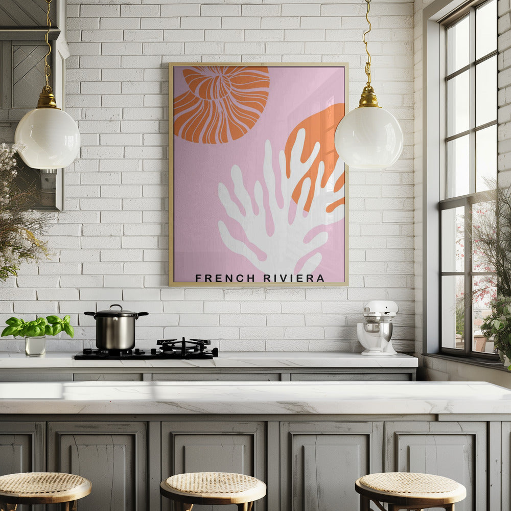 Rivierapinkorange Ratioiso Poster