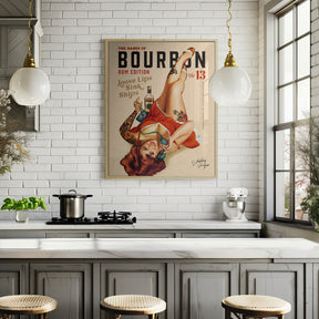 Babes of Bourbon Vol 13 Rum Drinking Pinup Girl Art Poster