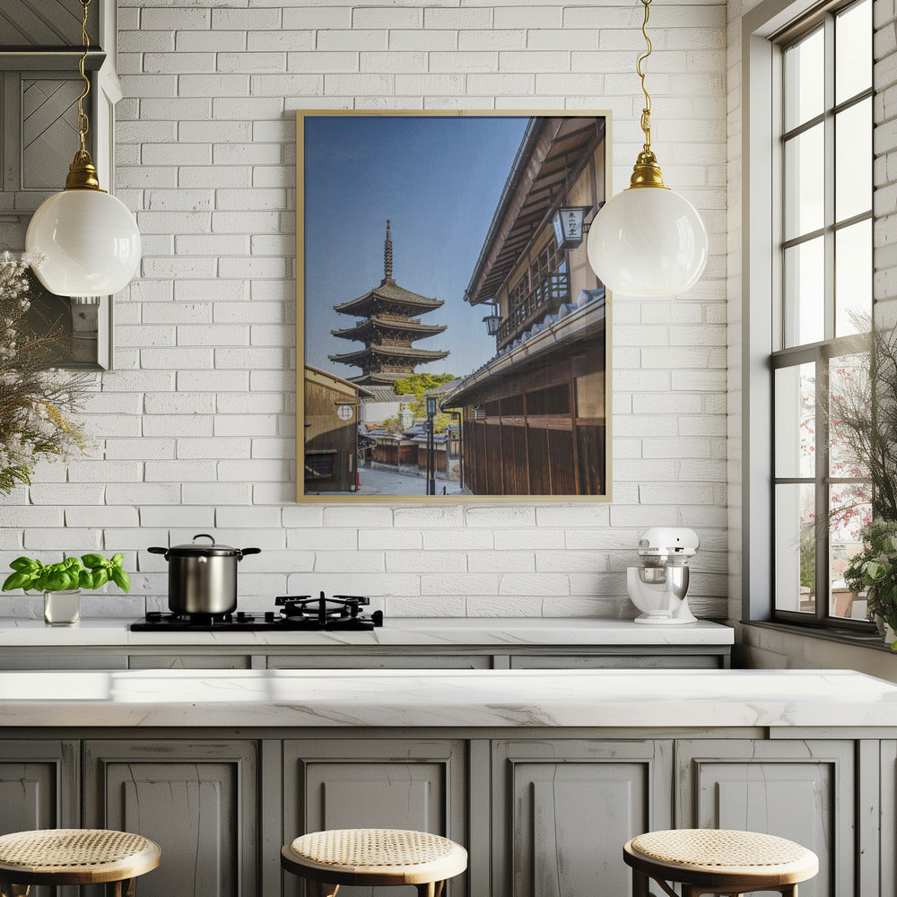 Historic Kyoto with Yasaka Pagoda Poster