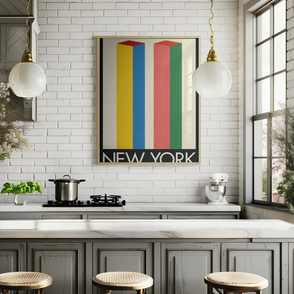 New York Twin Towers Poster