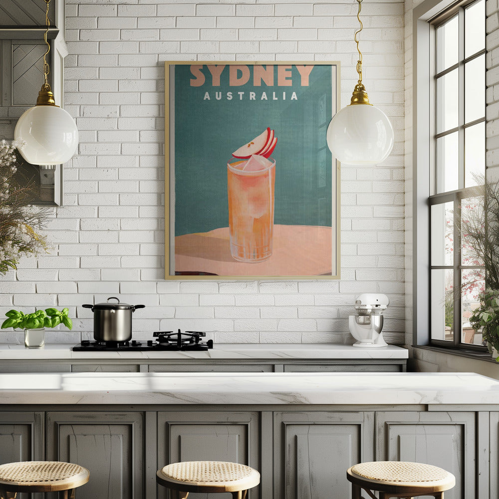 Sydney Australia Cocktail Bar Decor Poster