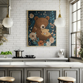 Mama Bear With Cub Poster