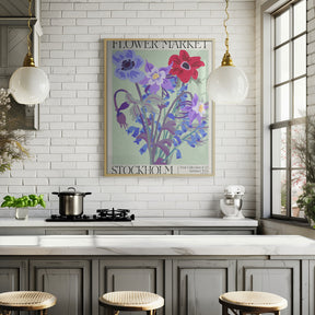 Stockholm Flower Market Poster