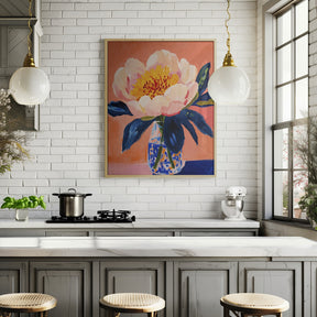 Blooming Peony Poster