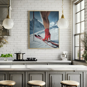 Ski Glamour High Heels Poster