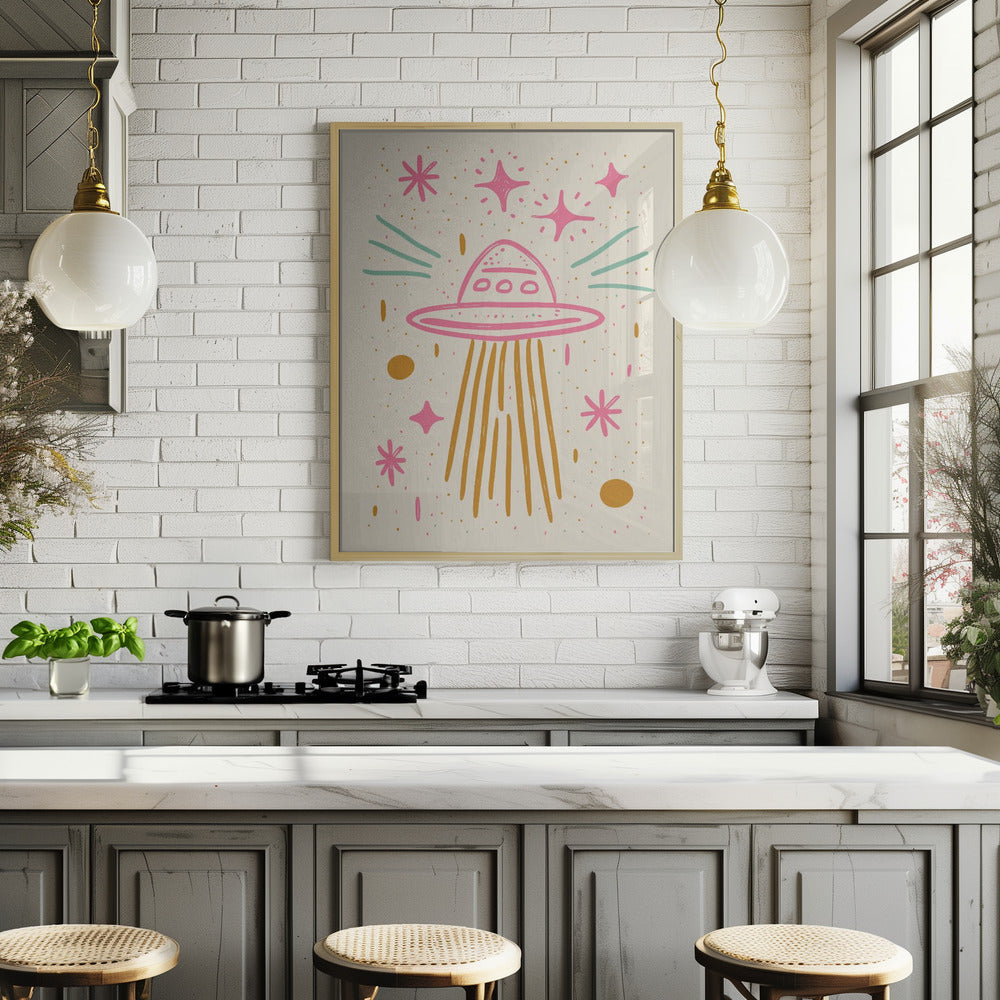 Pastel UFO Poster