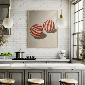 Striped balls Poster