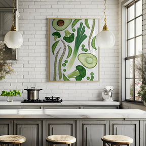 Green vegetables Poster