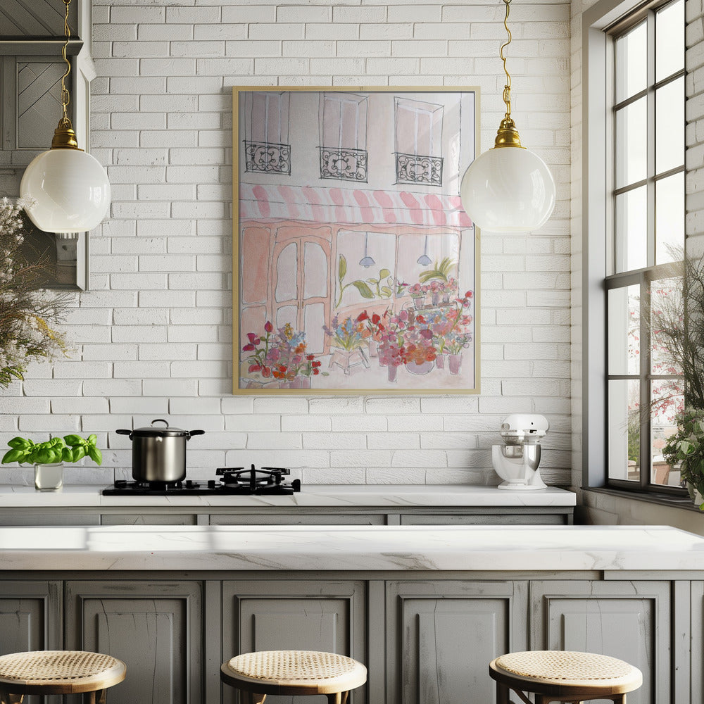 Pink Flower Shop Poster