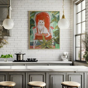 Indoor Jungle Cat Painting Poster