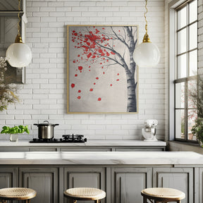 Birch Tree In Bloom Poster