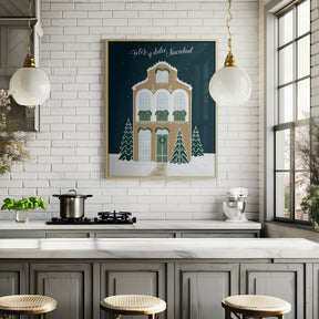 Starry gingerbread home - Feliz y dulce Navidad Poster