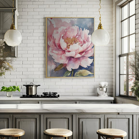 Blooming Peony Poster