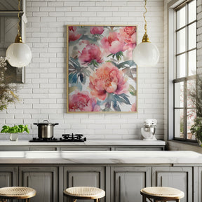 Blooming Peony  (7) Poster