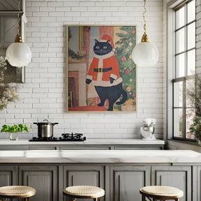 Christmas Cat Poster