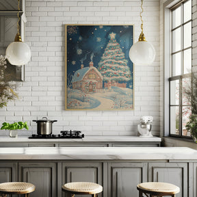 Snow Christmas Town Poster