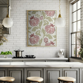 Pomegranates Pattern Poster