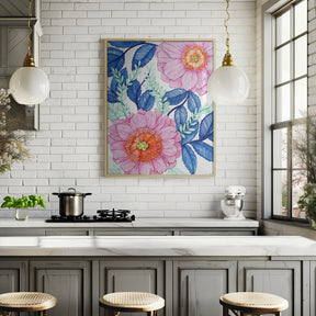 Pink Florals Poster