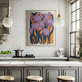 Purple Tulips Poster