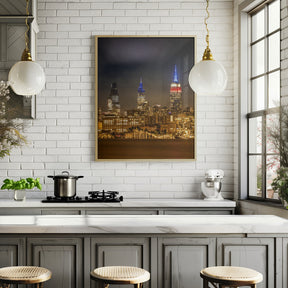 Magnificent midtown Manhattan skyline with Little Island Poster