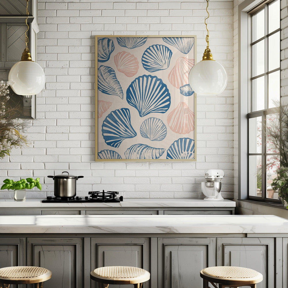 Seashell Pattern Poster