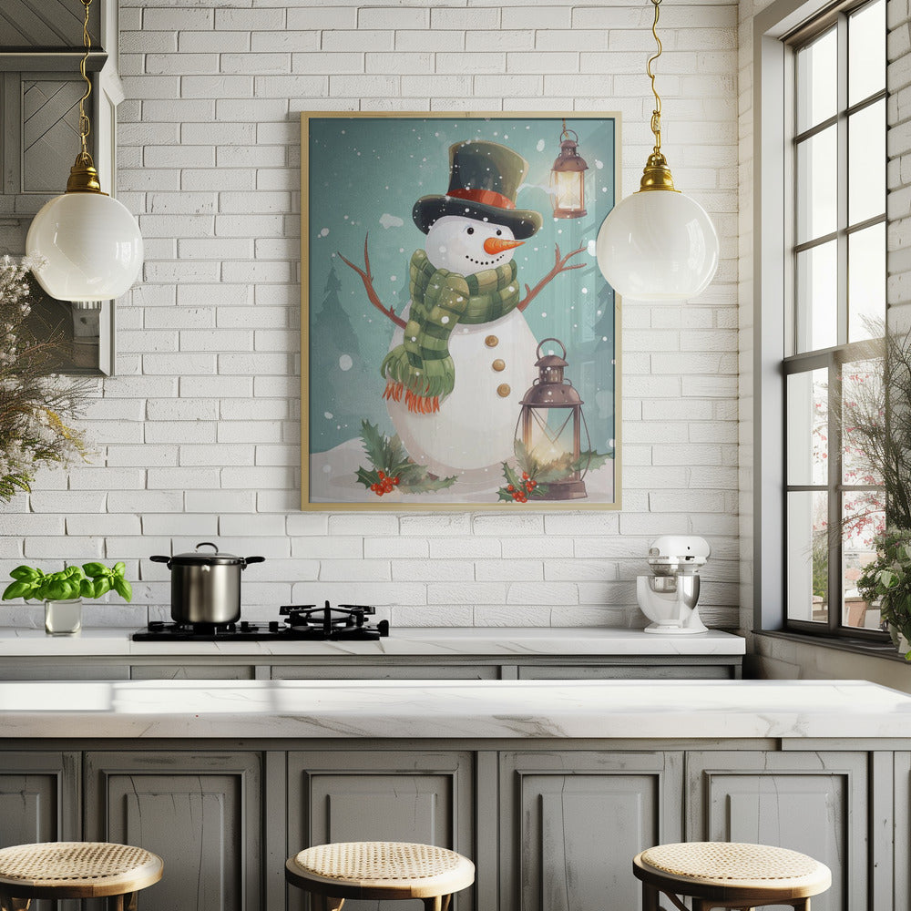 Cute Snowman No 1 Poster