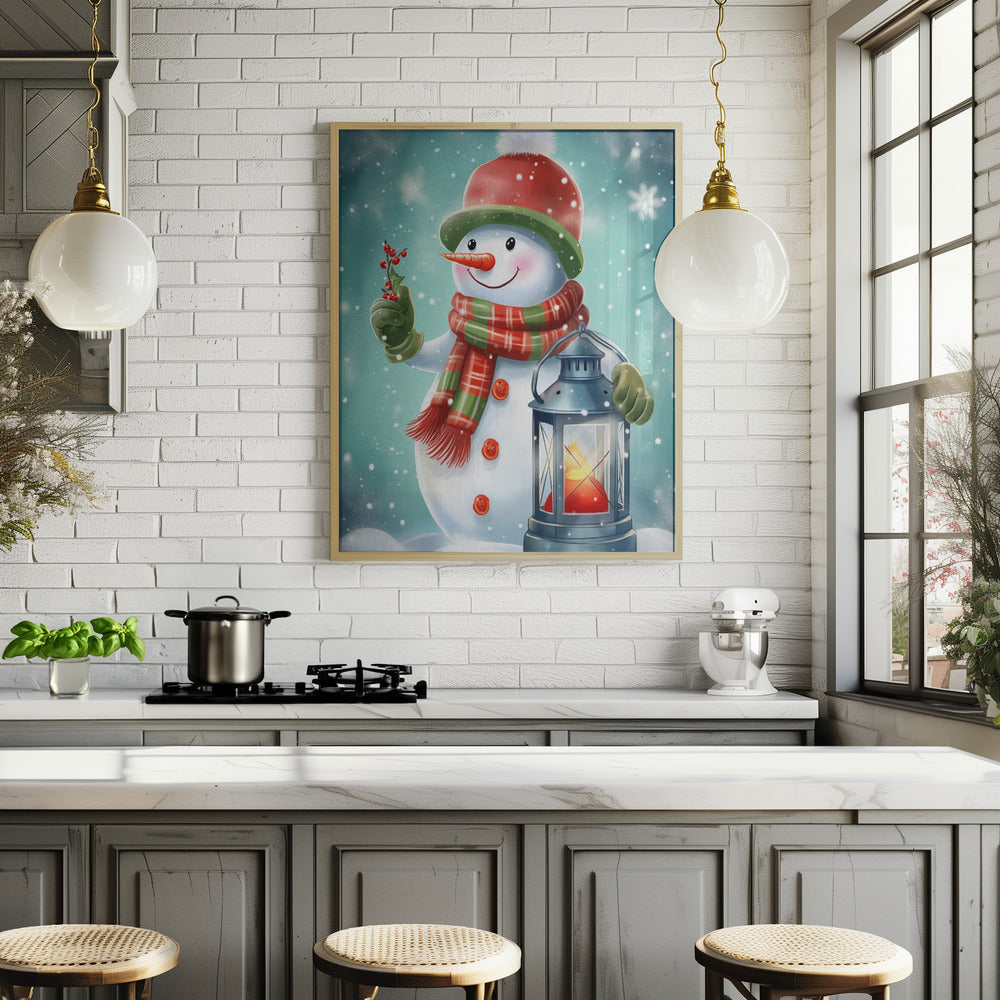 Cute Snowman No 2 Poster