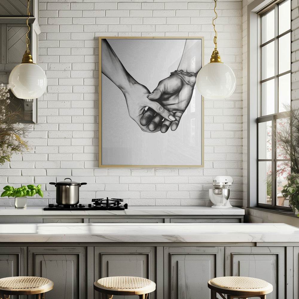 Holding Hands Poster