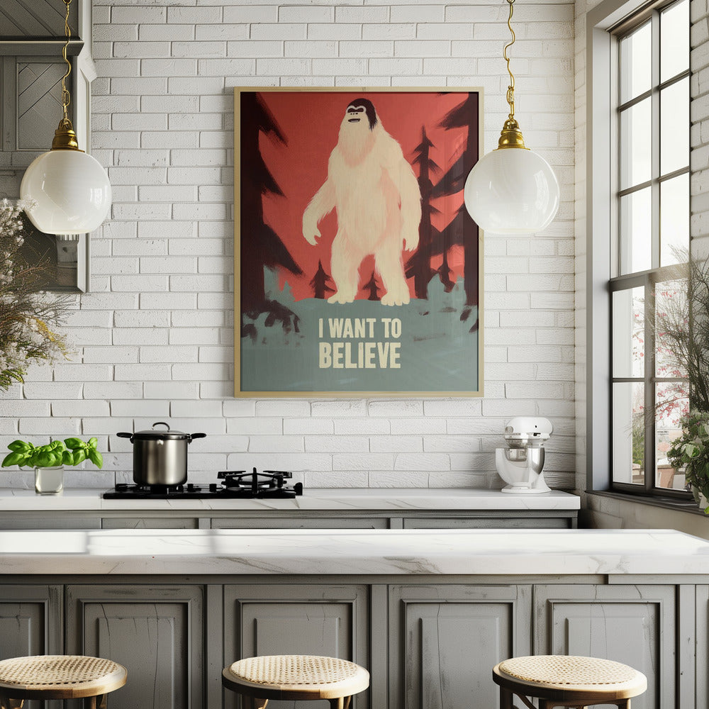 I Want To Believe - Bigfoot Poster