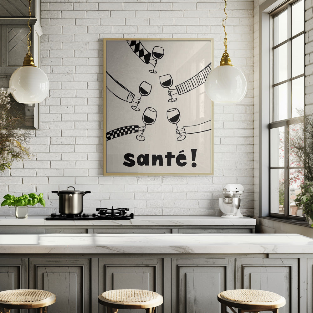 Santé Wine Party with Friends Poster