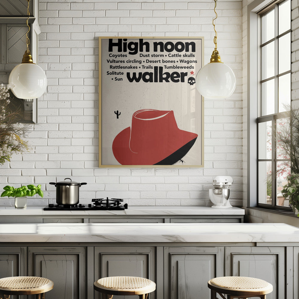 Western cowboy hat print Poster