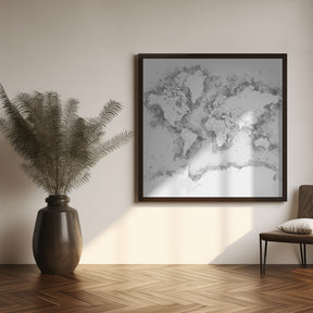 Louiss world map silhouette Poster