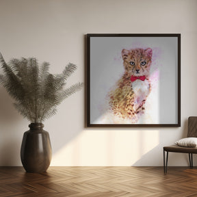 Baby Cheetah Watercolor Poster