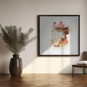 Rose Cat Poster