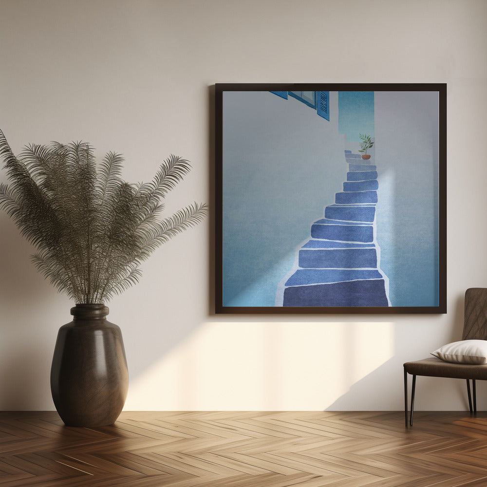 Greece Stairs Poster