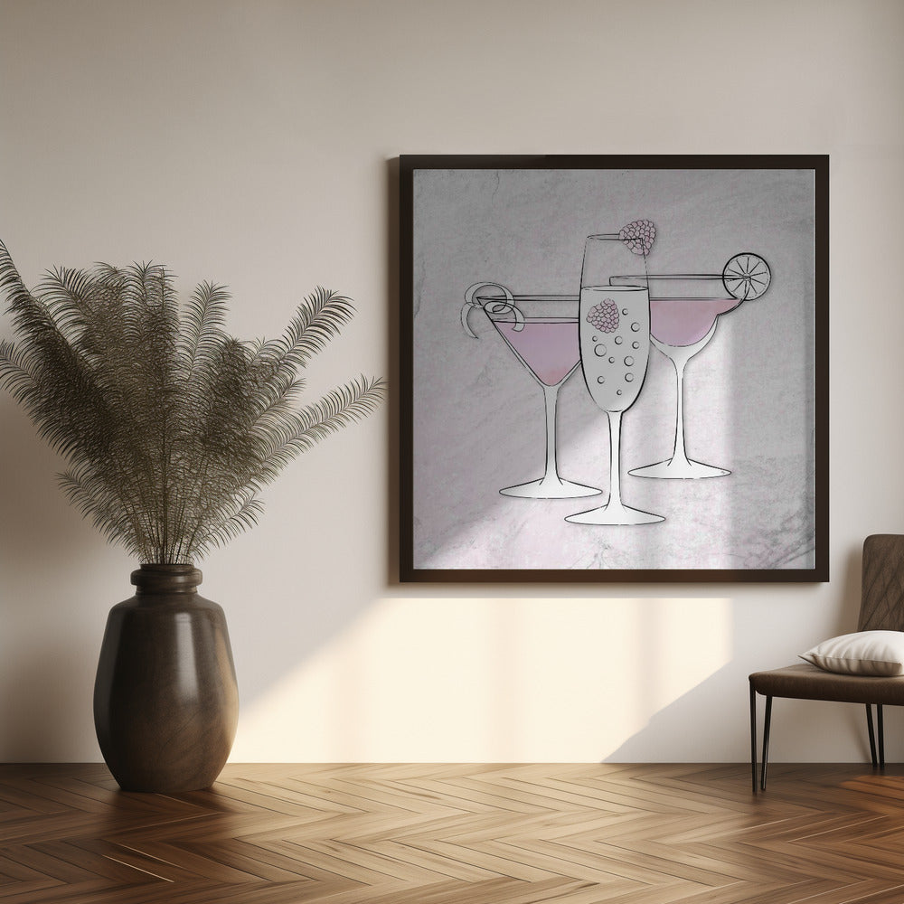 Pink Drinks Poster